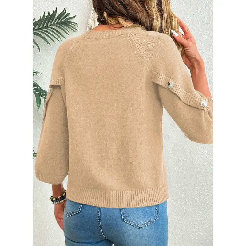 Dokotoo Women’s 3/4 Sleeve Knit Pullover Sweater