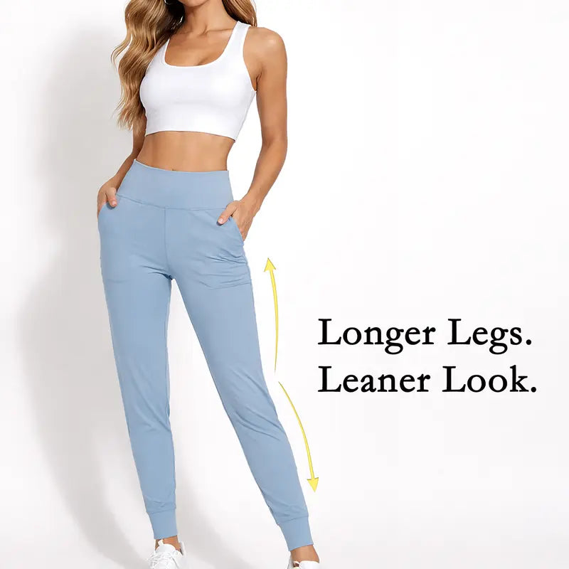 Women's Stretch Joggers with Pockets, Tapered