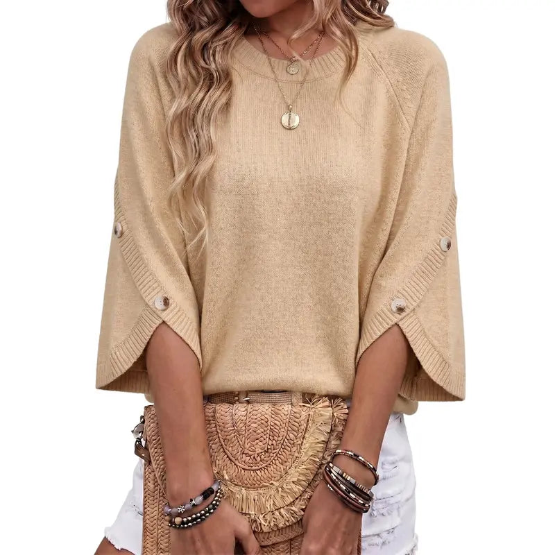 Dokotoo Women’s 3/4 Sleeve Knit Pullover Sweater